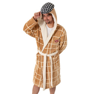 B&Q -  Only Fools And Horses Mens Beige Character Hooded Bathrobe (Xx-Large)