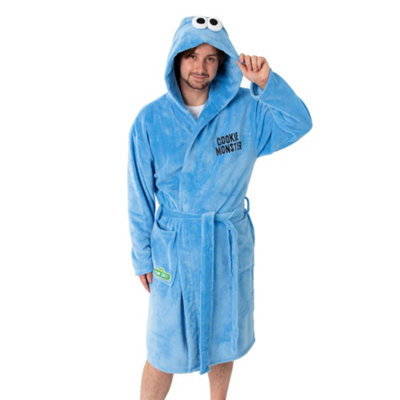 Vanilla Underground Sesame Street Unisex Blue Character Hooded Bathrobe (Large) from B&Q