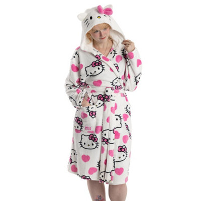 Vanilla Underground Hello Kitty Womens Multicoloured Character Hooded Bathrobe (Large) from B&Q