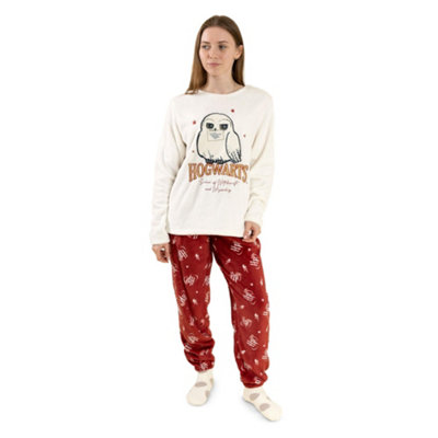 Vanilla Underground Harry Potter Womens Off-White Hedwig Long Sleeve Long Leg Pyjama Set (Xx-Large) from B&Q