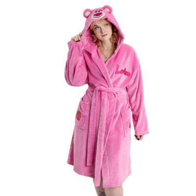 B&Q -  Disney Toy Story Womens Pink Character Hooded Bathrobe (Large)