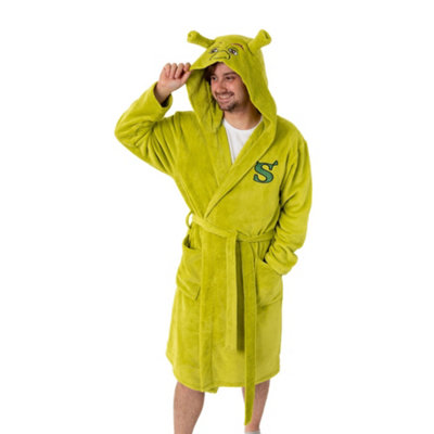 Vanilla Underground Shrek Unisex Green Character Hooded Bathrobe (Small) from B&Q
