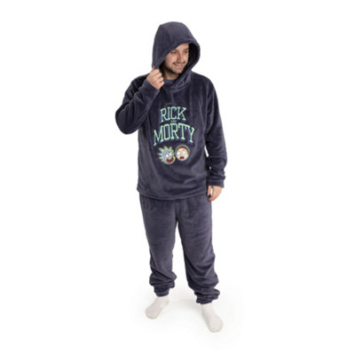 Vanilla Underground Rick And Morty Mens Grey Character Long Sleeve Long Leg Pyjama Set (X-Large) from B&Q