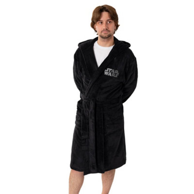 Vanilla Underground Star Wars Mens Black Darth Vader Hooded Bathrobe (Medium) from B&Q