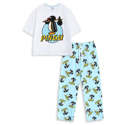 Vanilla Underground Pingu Womens Blue Character Short Sleeve Long Leg Pyjama Set (Xx-Large) from B&Q