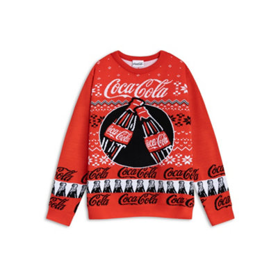 Vanilla Underground Coca Cola Mens Red Logo Christmas Jumper (Large) from B&Q