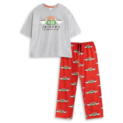 Vanilla Underground Friends Womens Grey Logo Short Sleeve Long Leg Pyjama Set (X-Large) from B&Q