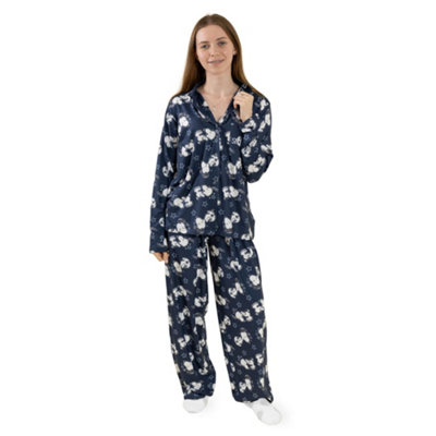 B&Q -  Peanuts Womens Blue Snoopy Long Sleeve Long Leg Pyjama Set (X-Large)