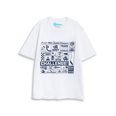 Vanilla Underground Top Gear Unisex Off-White Graphic Short Sleeved T-Shirt (Medium) from B&Q