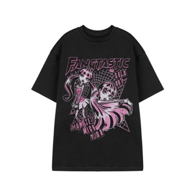B&Q -  Monster High Womens Black Fangtastic Short Sleeved T-Shirt (Medium)