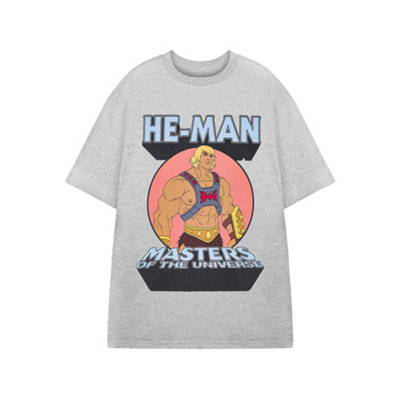 B&Q -  Masters Of The Universe Unisex Grey He-Man Short Sleeved T-Shirt (X-Large)