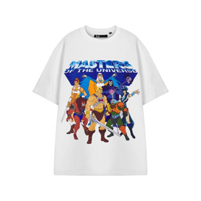 B&Q -  Masters Of The Universe Unisex White Group Short Sleeved T-Shirt (Small)