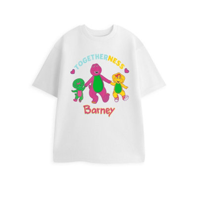 B&Q -  Barney Womens White Togetherness Short Sleeved T-Shirt (Medium)