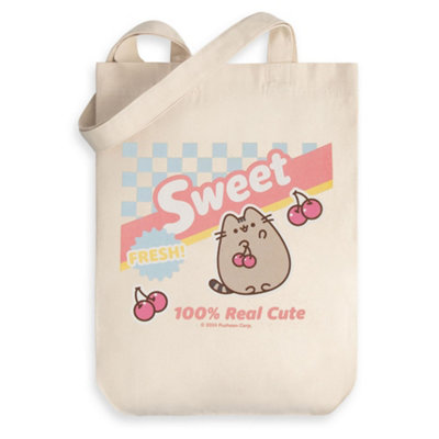 Vanilla Underground Pusheen Unisex Beige Sweet Cherry Tote Bag (One Size) from B&Q