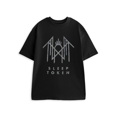B&Q -  Sleep Token Unisex Black Crystalina Logo Short Sleeved T-Shirt (Small)