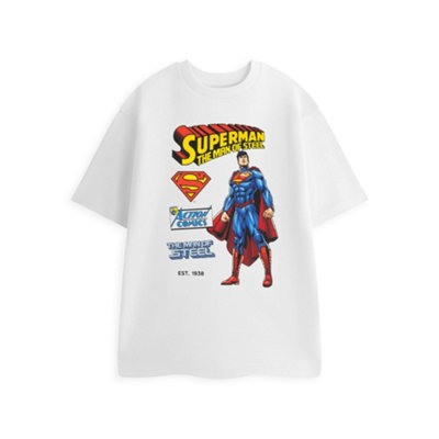 B&Q -  Dc Comics Superman Mens Grey The Adventures Of Short Sleeved T-Shirt (Small)