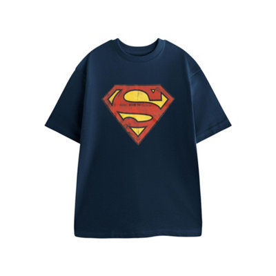 B&Q -  Dc Comics Superman Mens Blue Classic Logo Short Sleeved T-Shirt (Xx-Large)