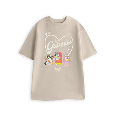 B&Q -  Bluey Mens Beige Grannies Short Sleeved T-Shirt (Large)