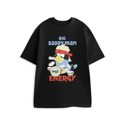 B&Q -  Bluey Mens Black Big Daddy Short Sleeved T-Shirt (Medium)