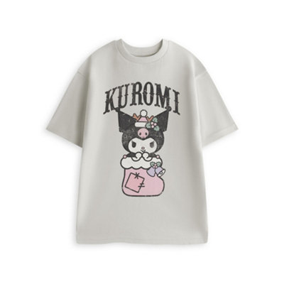 Vanilla Underground Hello Kitty & Friends Womens Grey Kuromi Stocking Short Sleeved T-Shirt (X-Large) from B&Q