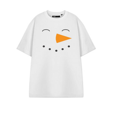 Vanilla Underground Show Me The Merch Unisex White Snowman Short Sleeved T-Shirt (Large) from B&Q