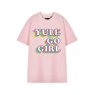 Vanilla Underground Show Me The Merch Unisex Pink Yule Go Girl Short Sleeved T-Shirt (Medium) from B&Q