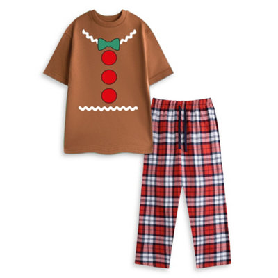Vanilla Underground Show Me The Merch Unisex Brown Gingerbread Man Short Sleeve Long Leg Pyjama Set (Xxx-Large) from B&Q