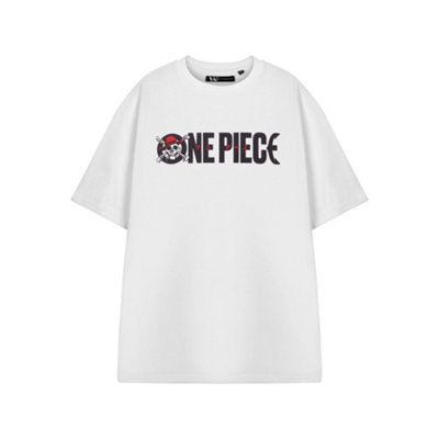 B&Q -  One Piece Mens White Logo Cross Bones Short Sleeved T-Shirt (Xx-Large)