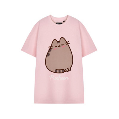 Vanilla Underground Pusheen Womens Pink Blush Womens Short Sleeved T-Shirt (Small) from B&Q