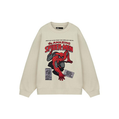 Vanilla Underground Marvel Mens Beige The Amazing Spiderman Sweatshirt (Large) from B&Q