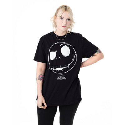 B&Q -  Disney The Nightmare Before Christmas Unisex Black Adults Jack Short Sleeved T-Shirt (X-Large)