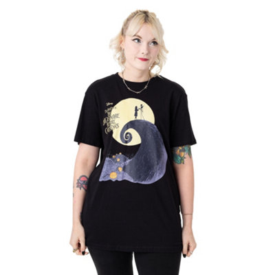 B&Q -  Disney The Nightmare Before Christmas Unisex Black Moon Short Sleeved T-Shirt (X-Large)