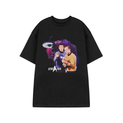 B&Q -  Star Trek Mens Black Classic Short Sleeved T-Shirt (Medium)