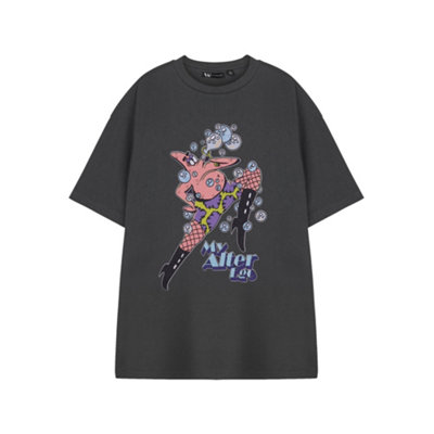 B&Q -  Spongebob Squarepants Unisex Grey My Alter Ego Short Sleeved T-Shirt (Small)