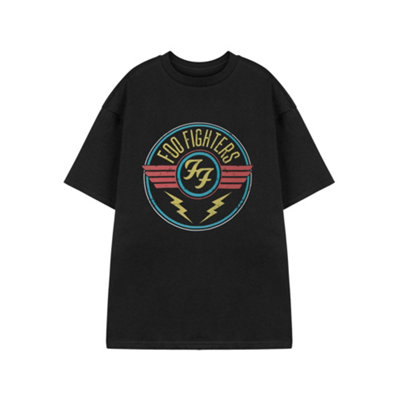 B&Q -  Foo Fighters Mens Black Lightning Short Sleeved T-Shirt (Large)