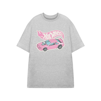 Vanilla Underground Hot Wheels Womens Grey Pink Car Short Sleeved T-Shirt (Xxx-Large) from B&Q