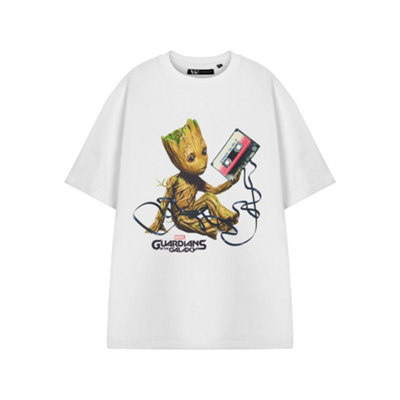 Vanilla Underground Marvel Guardians Of The Galaxy Mens White Groot Short Sleeved T-Shirt (Large) from B&Q