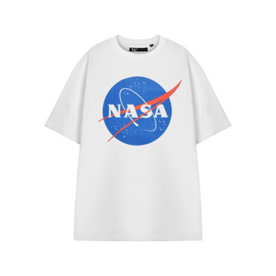 Vanilla Underground Nasa Unisex White Classic Logo Short Sleeved T-Shirt (Large) from B&Q