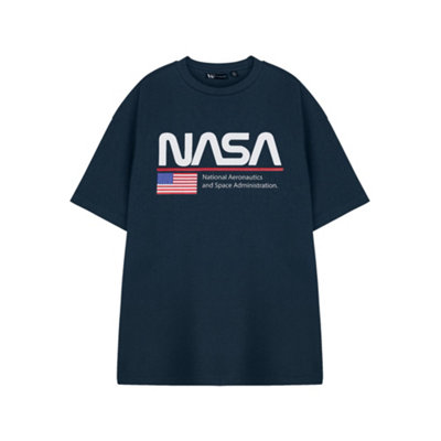Vanilla Underground Nasa Unisex Blue Space Short Sleeved T-Shirt (Small) from B&Q