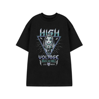 B&Q -  Monster High Womens Black High Voltage Short Sleeved T-Shirt (Xx-Large)