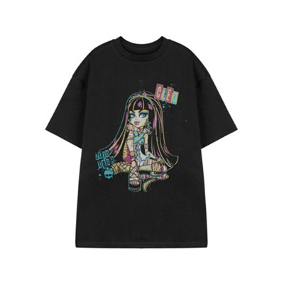 Vanilla Underground Monster High Womens Black Cleo Short Sleeved T-Shirt (Medium) from B&Q