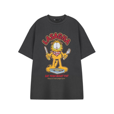 B&Q -  Garfield Mens Grey Eat Your Heart Out Short Sleeved T-Shirt (Xxx-Large)
