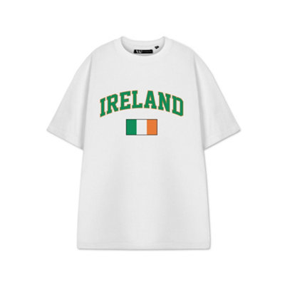 B&Q -  Show Me The Merch Unisex White Ireland Short Sleeved T-Shirt (Xxx-Large)