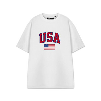 B&Q -  Show Me The Merch Unisex White Usa Short Sleeved T-Shirt (X-Large)
