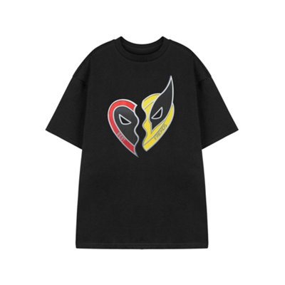 B&Q -  Marvel Deadpool Mens Black Deadpool & Wolverine Short Sleeved T-Shirt (Xxx-Large)