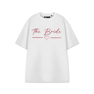 B&Q -  Show Me The Merch Womens White The Bride Short Sleeved T-Shirt (Large)