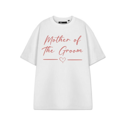B&Q -  Show Me The Merch Womens White Mother Of The Groom Short Sleeved T-Shirt (Large)