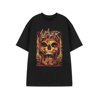 Vanilla Underground Slayer Mens Black Skull Short Sleeved T-Shirt (Large) from B&Q