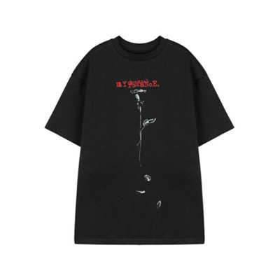 B&Q -  My Chemical Romance Unisex Black Rose Short Sleeved T-Shirt (X-Large)