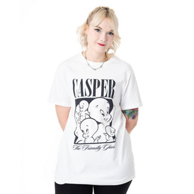 Vanilla Underground Casper Unisex White The Friendly Ghost Short Sleeved T-Shirt (Xxx-Large) from B&Q